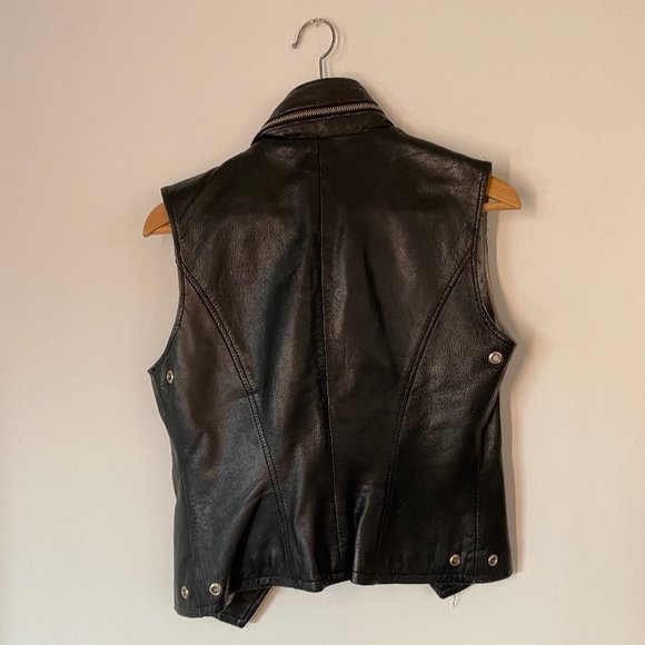 Vintage DKNY REAL Leather Vest - Picture 4 of 4